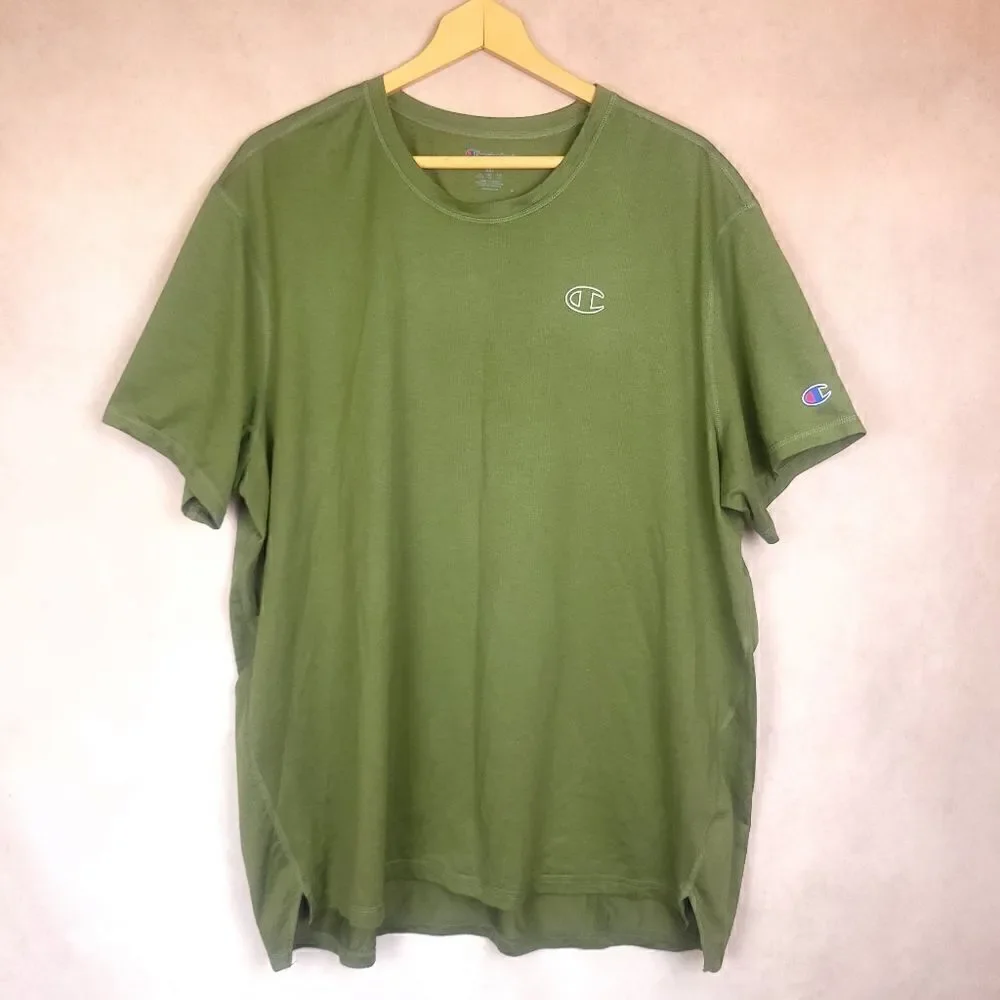 Champion Green Short Sleeve T-shirt Size 2XL - Picture 1 of 5